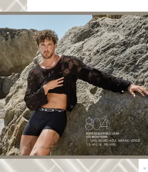 Codigo: 804 -- boxer lody -- Boxer de algodon con lycra liso media pierna