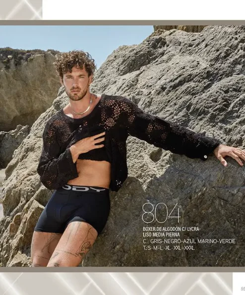 Codigo: 804 -- boxer lody -- Boxer de algodon con lycra liso media pierna