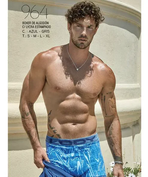 Codigo: 964 -- boxer lody -- Boxer de algodon con lycra estampado - GRIS, L