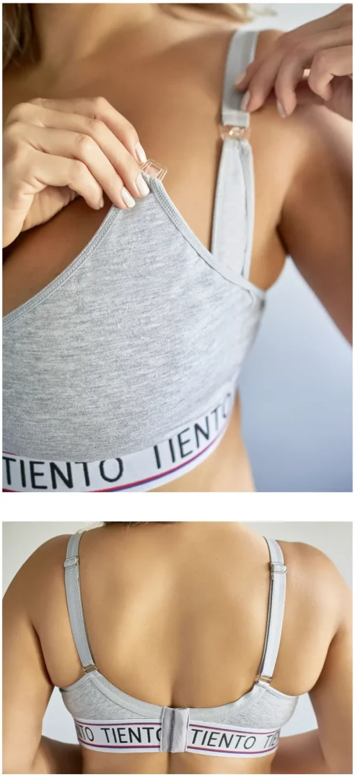 Codigo: 1003 -- tiento ropa interior -- Soutien maternal confort con broche desmontable y bolsillo de talgodón lycra - Image 2