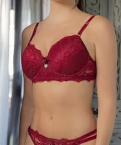 Codigo: 3115 -- melifera lenceria -- Conjunto Soft de Puntilla Eyelash c/Detalle en Espalda c/Moños c/Dijes y Colaless