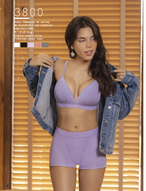 Codigo: 3800 -- melifera lenceria -- Boxer femenino de morley de microfibra