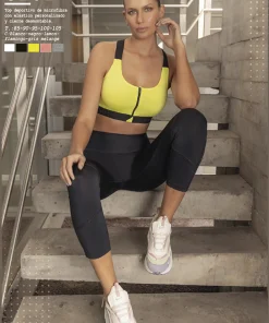 Codigo: S102 -- melifera lenceria -- Top deportivo de lycra reforzada con elastico personalizado y cierre desmontable