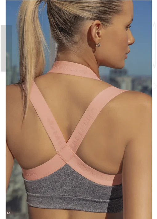 Codigo: S106 -- melifera lenceria -- Top deportivo de microfibra reforzada con elasticos personalizados - Image 2