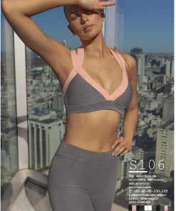 Codigo: S106 -- melifera lenceria -- Top deportivo de microfibra reforzada con elasticos personalizados
