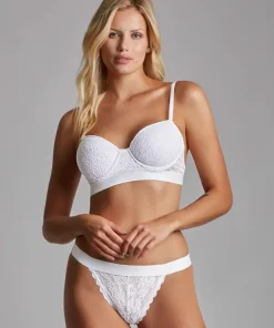 Codigo: 6010 -- maia ropa interior -- Conjunto tasa soft de puntilla con elástico ancho y tanga