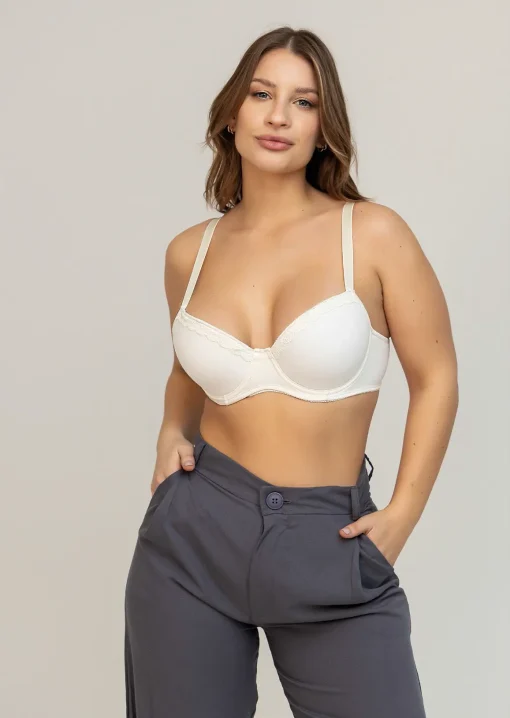 Codigo: 600 -- yewel mayorista -- Corpiño soft algodón y lycra con puntilla finita - Image 3