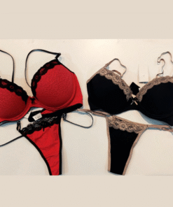 Código: 19 -- Natubel -- Conjunto taza soft de mesh y puntilla con colaless regulable