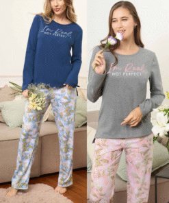 Código: 25369 -- Lencatex -- Pijama de jersey linea flowers