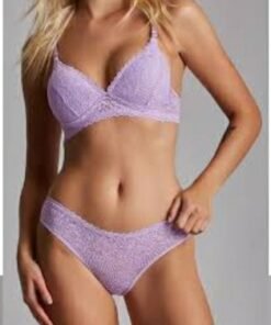 Codigo: 3790 -- maia ropa interior -- Conjunto tasa soft triángulo de puntilla con culotteless