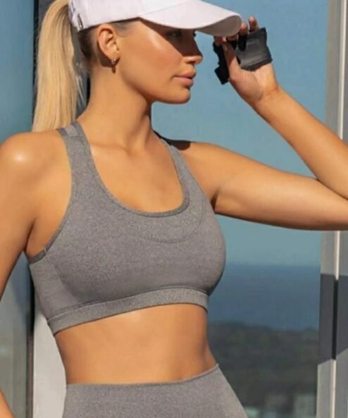 Codigo: S103 -- melifera lenceria -- Top deportivo de microfibra melange reforzada con realce interno