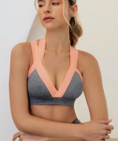 Codigo: S106 -- melifera lenceria -- Top deportivo de microfibra reforzada con elasticos personalizados