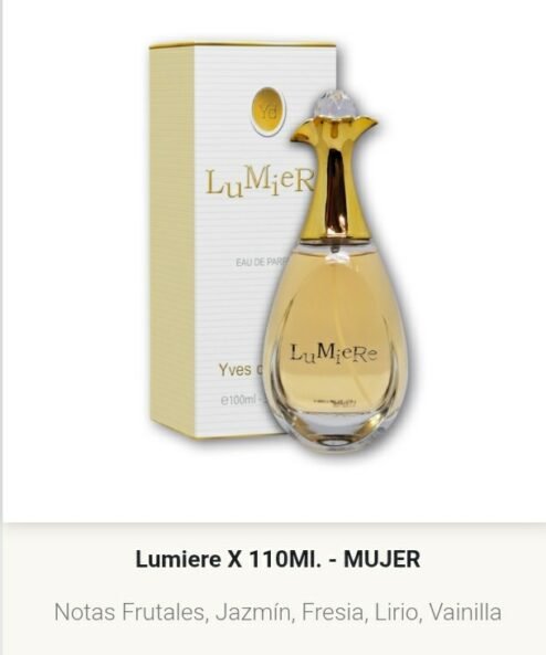 Artículo 1018 - Lumiere x 110 ml mujer