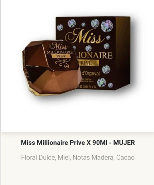 Artículo 1021 - Miss Millionaire Prive 90 ml. mujer