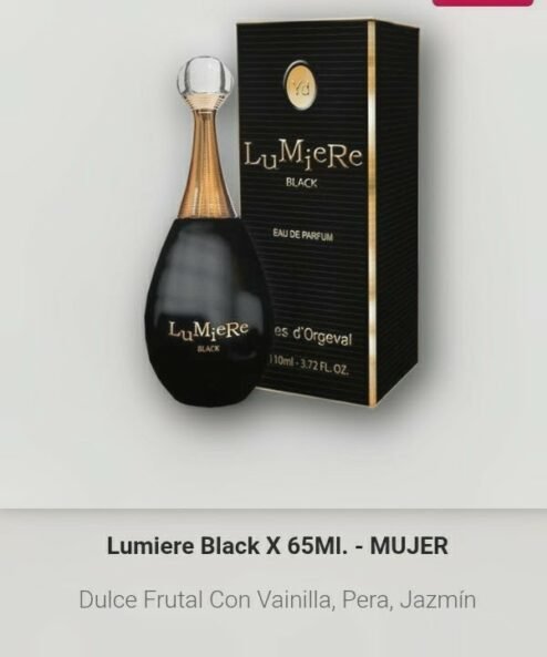 Artículo 1019 - Lumiere Black 65 ml. mujer