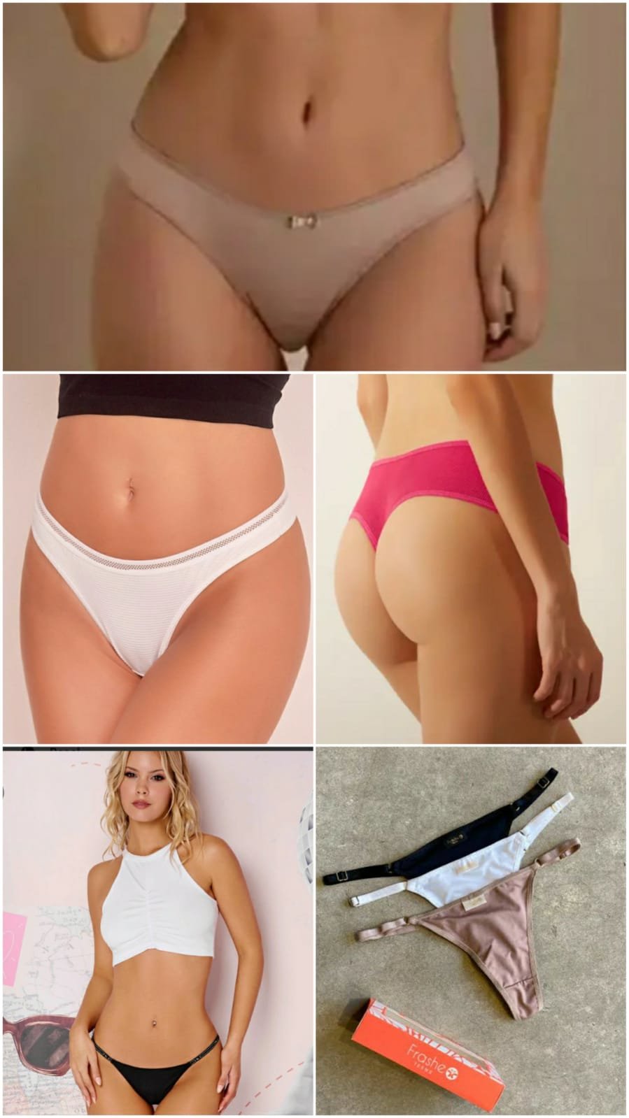 Artículo 1000 - Combo pack de 10 bombachas ( regulable, cola less, vedetina, culotte less)