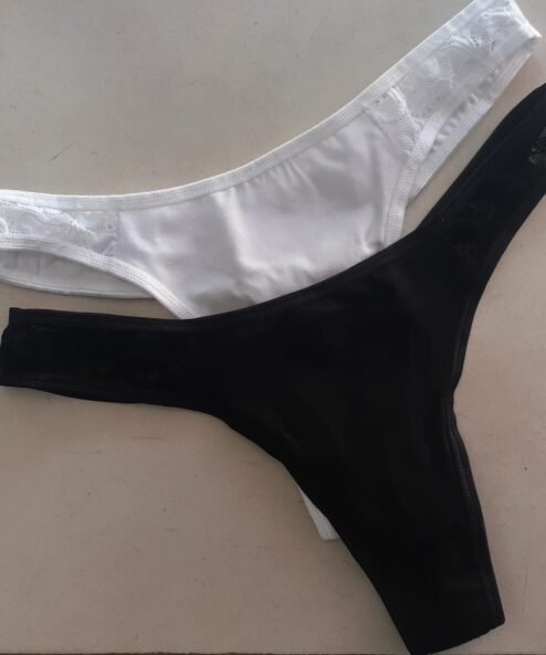 VIEGAS 614 -  Pack por dos cola less de algodón y lycra con puntilla.