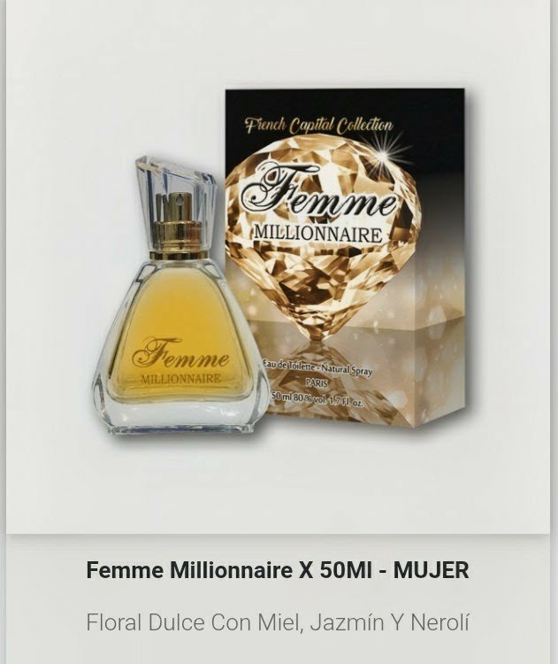 Artículo 1005 - Femme Millionnaire x 50 ml mujer.