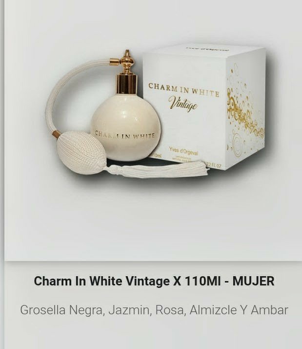 Artículo 1023- Charm in white vintage 110 ml. mujer