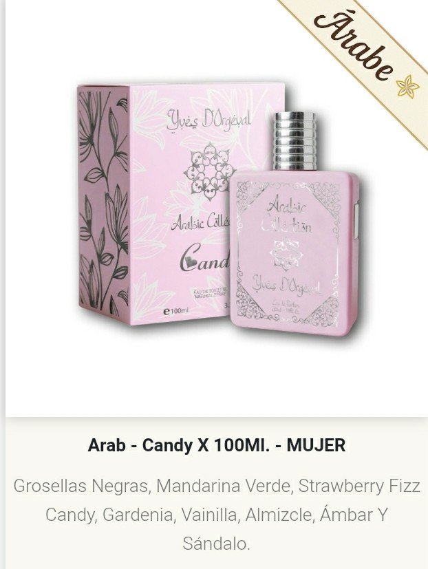 Artículo 1027 - Árabe Candy 100 ml mujer.
