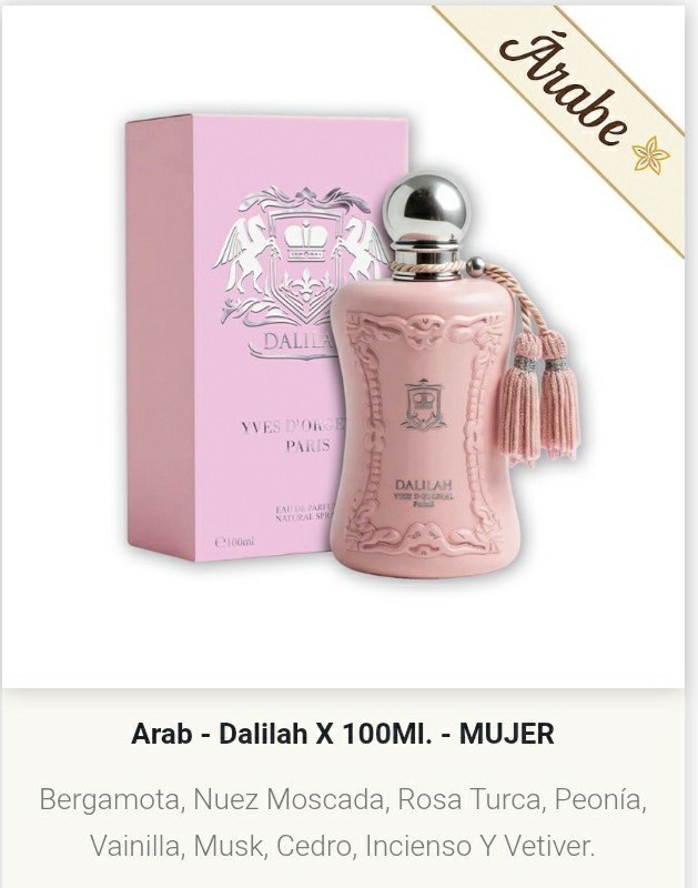Artículo 1028 - Árabe Dalilah 100 ml. mujer